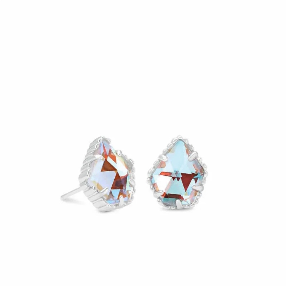 Kendra Scott Ellie Silver Stud Earrings in Dichroic Glass